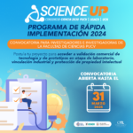 Comienza proceso de postulación al Programa de “Rápida Implementación 2024-2025” de Science Up PUCV