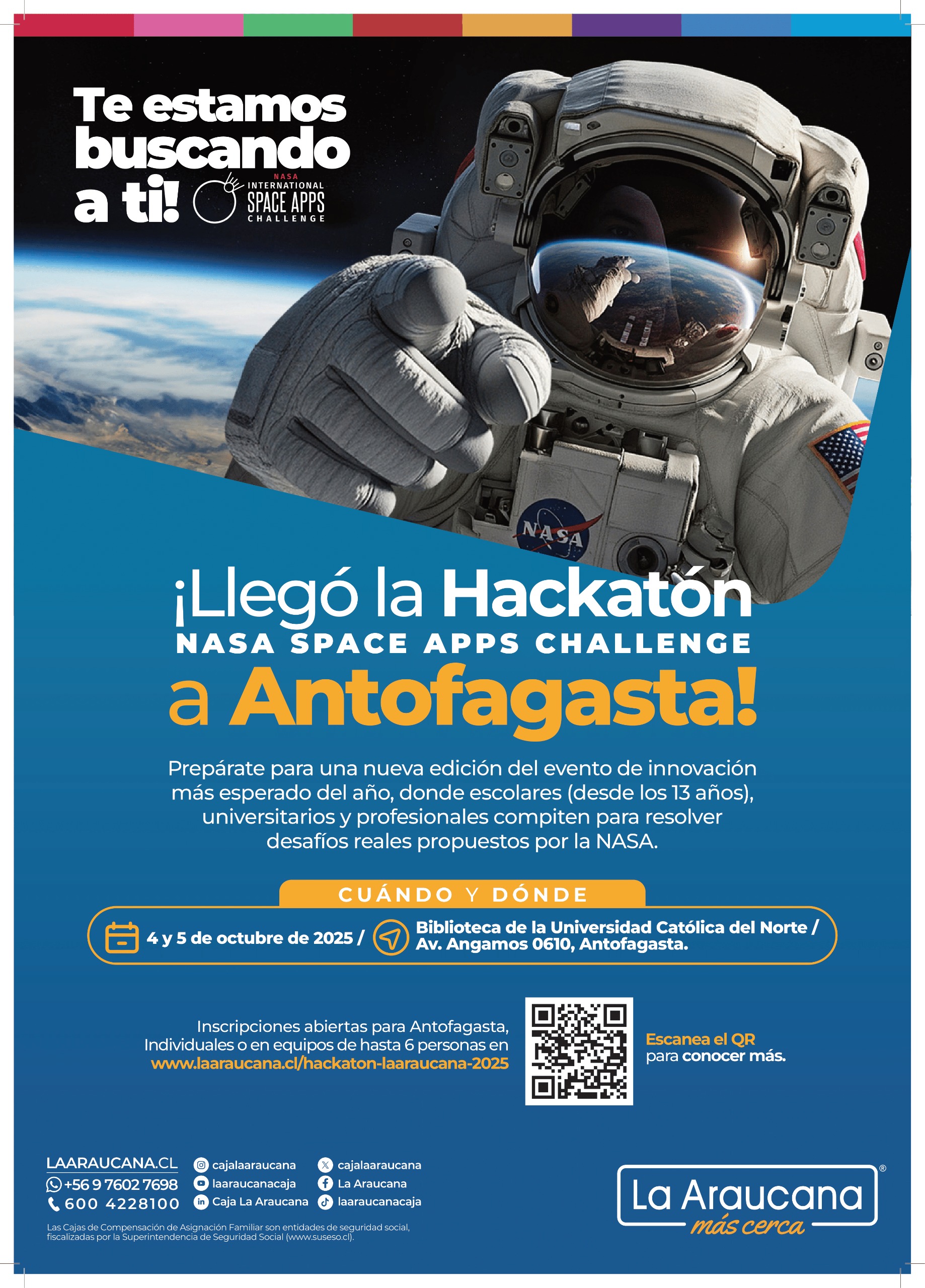 Hackatón Nasa Space App Challenge en UCN, Antofagasta