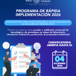 Postulaciones abiertas al Programa Rápida Implementación 2026 dirigido a investigadores/as de la Fac...