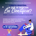 Ciclo de talleres “Ciencia Maestra” abre convocatoria para académicas de la Facultad de Ciencias PUC...