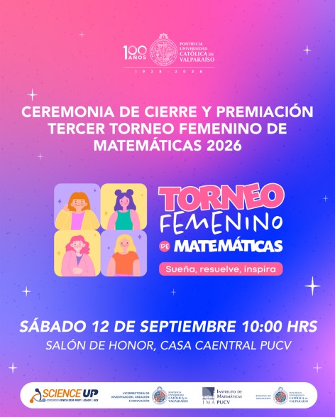 Ceremonia de Cierre y Premiación del Tercer Torneo Femenino de Matemática PUCV